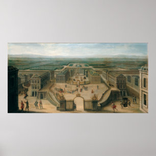 Ansicht von Versailles von den Platz d'Armes Poster