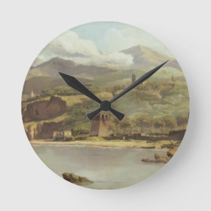 Ansicht von Vico Estense von Sorrent, das in Runde Wanduhr