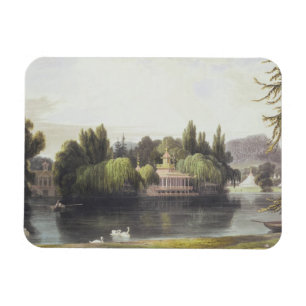 Ansicht von Virginia-Wasser mit Garten-Tempeln, Magnet