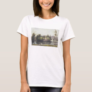 Ansicht von Virginia-Wasser mit Garten-Tempeln, T-Shirt