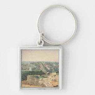 Ansicht von Washington, Kneipe. durch E. Sachse u. Schlüsselanhänger