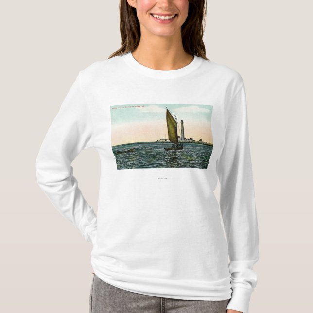 Ansicht von York von der Insel T-Shirt (Vorderseite)