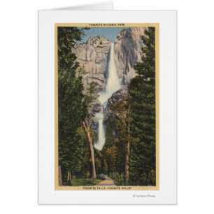 Ansicht von Yosemite Falls u. von Tal