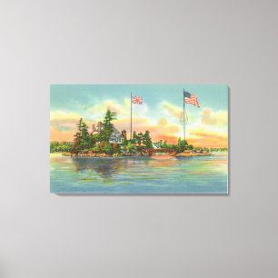 Ansicht von Zavikon Insel Leinwanddruck