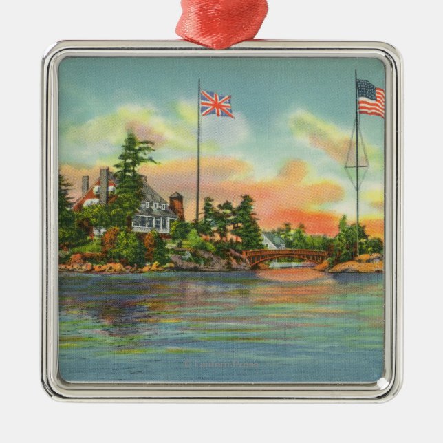 Ansicht von Zavikon Insel Silbernes Ornament (Vorne)