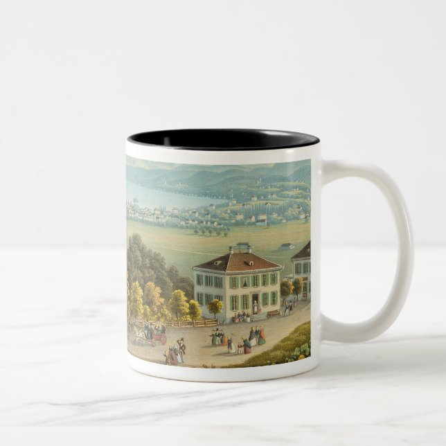 Ansicht von Zürich, c.1840 (w/c) Zweifarbige Tasse (Rechts)