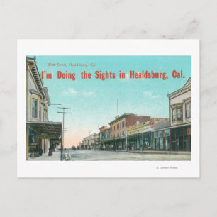 Ansicht West StreetHealdsburg, CA Postkarte