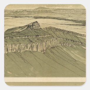 Ansichten der Marmorschlucht-Plattform Quadratischer Aufkleber