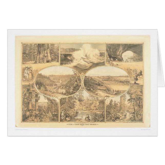 Ansichten der South- Pacificküsten-Eisenbahn (Vorderseite (Horizontal))