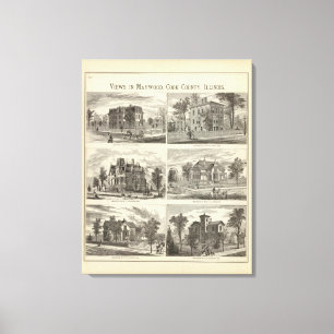 Ansichten in Maywood, Cook County, Illinois Leinwanddruck