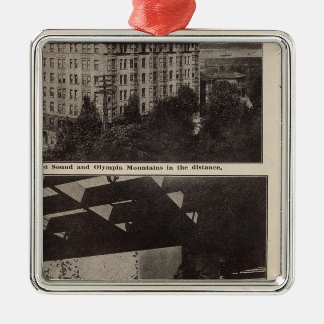 Ansichten, Seattle Ornament Aus Metall (Vorne)