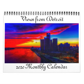 Ansichten von Detroit 2020 Monatlicher Kalender