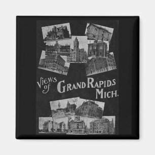 Ansichten von Grand Rapids Michigan Vintag Magnet