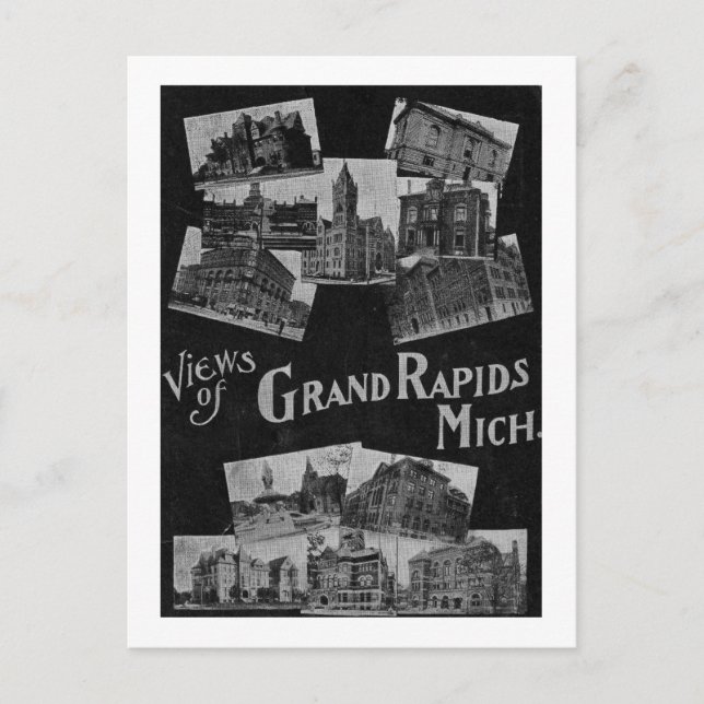 Ansichten von Grand Rapids Michigan Vintag Postkarte (Vorderseite)