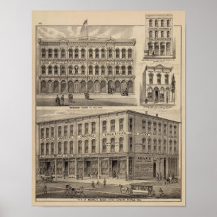 Ansichten von Moore und von Wabashaw, Minnesota Poster
