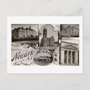 Ansichten von Newark, New Jersey 1907 Vintag Postkarte