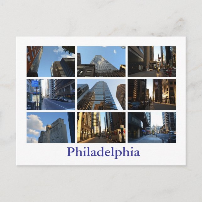 Ansichten von Philadephia Postkarte (Vorderseite)