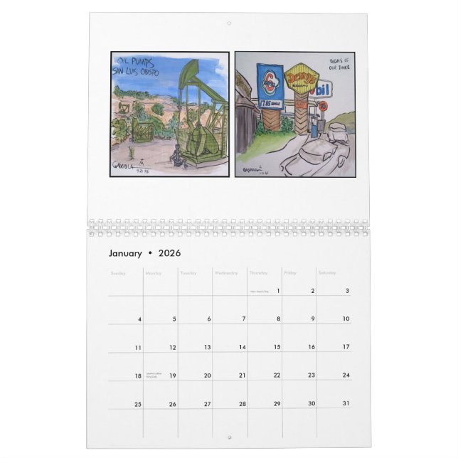Ansichten von San Luis Obispo County Kalender (Jan 2026)