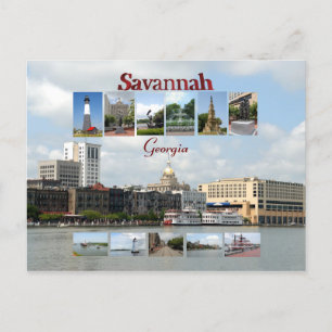 Ansichten von Savannah Georgia Postkarte