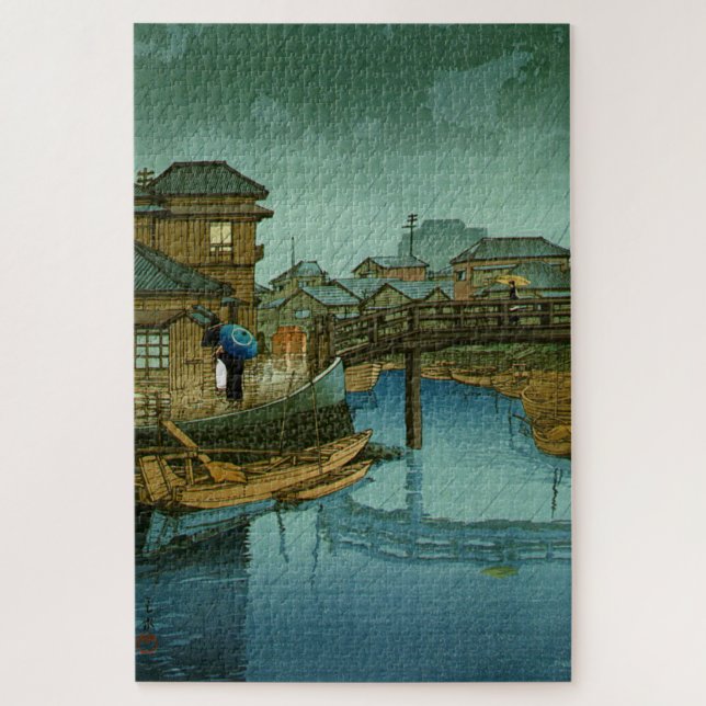 Ansichten von Tokaido Shinagawa Kawase Hasui Puzzle (Vertikal)