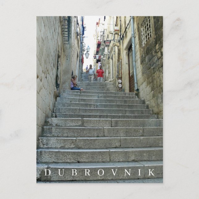 Ansichtskarte für die Treppe von Dubrovnik Postkarte (Vorderseite)