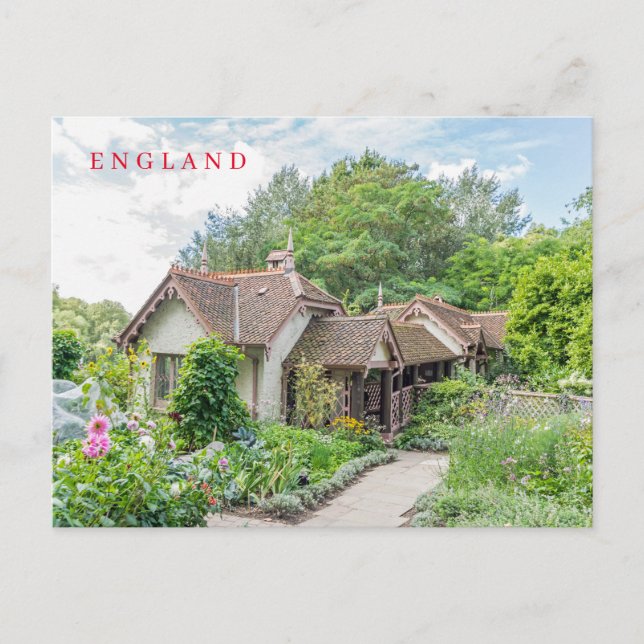 Ansichtskarte zur englischen Hütte Postkarte (Vorderseite)