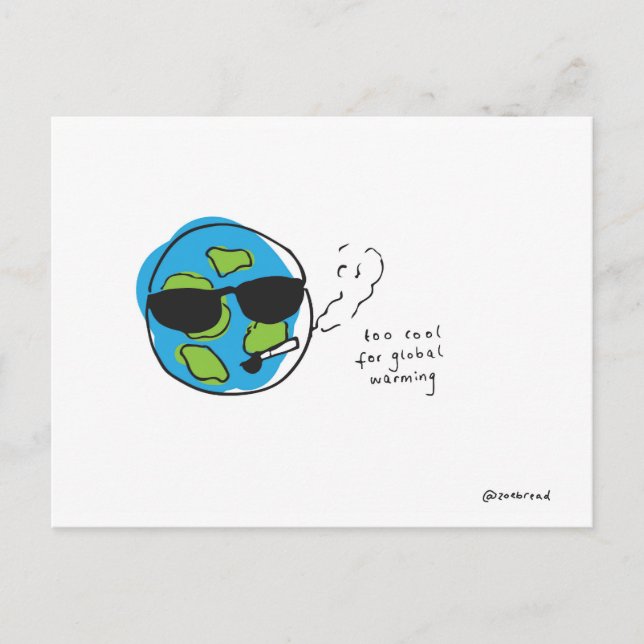 Ansichtskarte zur globalen Erwärmung Postkarte (Vorderseite)