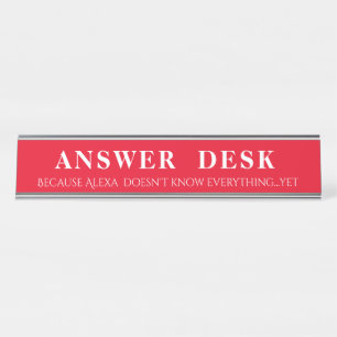 Anske Desk Funny Desk Sign Schreibtischnamensplakette