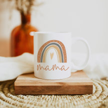 ANSLEY Boho Burnt Orange Rainbow Heart Mama