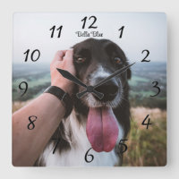 Ansprechende Personalisierte Hunde-Foto-Quadratwan
