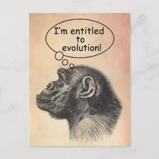 Anspruch auf Evolution von Menschenaffen Postkarte