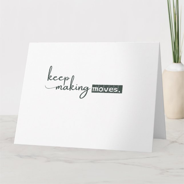 Anspruchsvoll minimalistisch karte (Vorderseite)