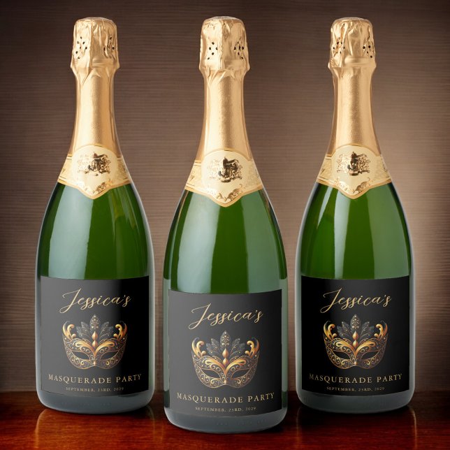 Anspruchsvolle Black & Gold Masquerade Celebration (Von Creator hochgeladen)