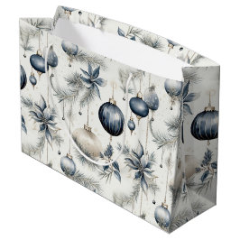 Anspruchsvolle Blue & Gold Weihnachten Große Geschenktüte