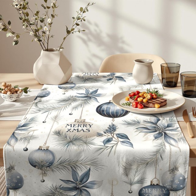 Anspruchsvolle Blue & Gold Weihnachten Kurzer Tischläufer (Von Creator hochgeladen)