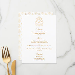 Anspruchsvolle Classic Imitate Foil Gold Rokoko Menükarte