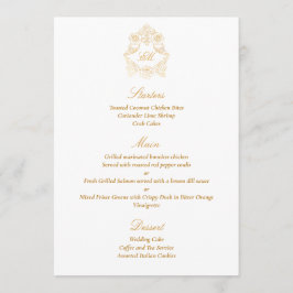 Anspruchsvolle Classic Imitate Foil Gold Rokoko Menükarte