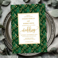 Anspruchsvolle Emerald Green Gold Foliage Hochzeit