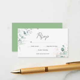 Anspruchsvolle Eukalyptus- und grüne Blätter UAWG Begleitkarte