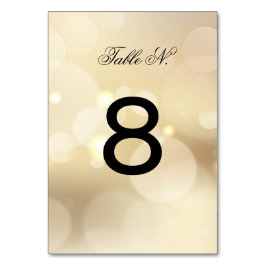 Anspruchsvolle Gold Glitzer WEDDING TISCHNUMMER