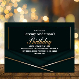 Anspruchsvolle Green Gold Geburtstagsparty Einladung