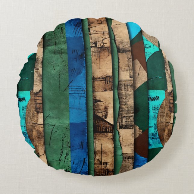 Anspruchsvolle Luxuskaribik Rundes Kissen (Vorderseite)