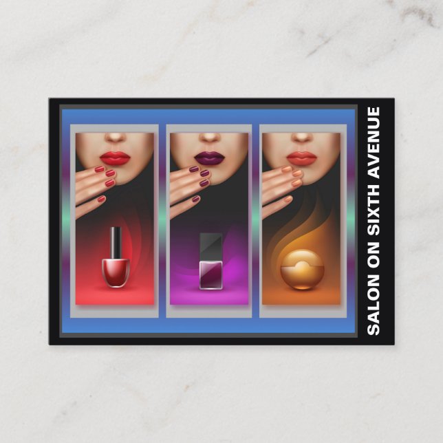 Anspruchsvolle Salon Business Card Visitenkarte (Vorderseite)