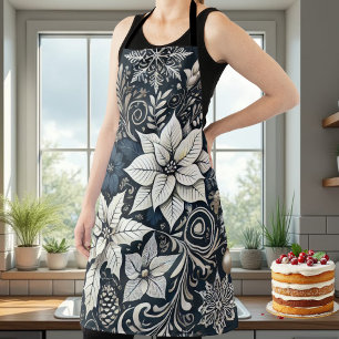 Anspruchsvolle Weihnachtsfeiertage Poinsettia Schü Schürze