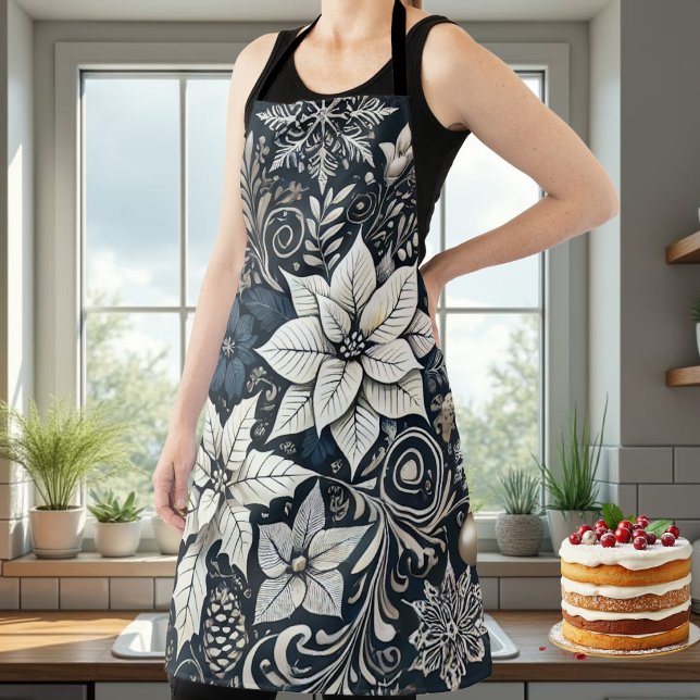 Anspruchsvolle Weihnachtsfeiertage Poinsettia Schü Schürze (Von Creator hochgeladen)