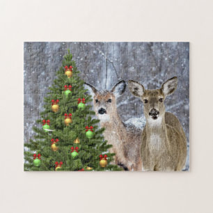 Anspruchsvolle Weihnachtshirsche Puzzle