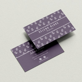 Anspruchsvoller Blumenchic | Modernes Elegant Visitenkarte