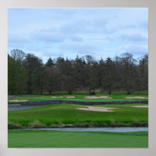 anspruchsvoller Golfplatz Poster