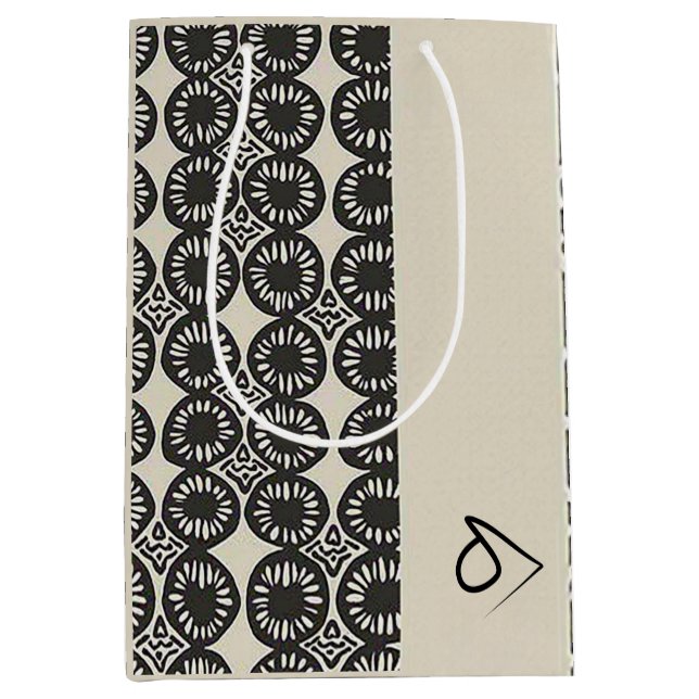 Anspruchsvoller Luxus-Karibik-Minimalistisch Mittlere Geschenktüte (Vorderseite)