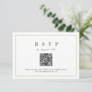 Anspruchsvoller Rahmen minimalistischer QR-Code fü RSVP Karte